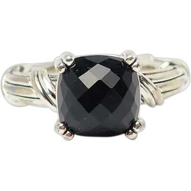 Ribbon Reed sterling silver faceted onyx Fantasies