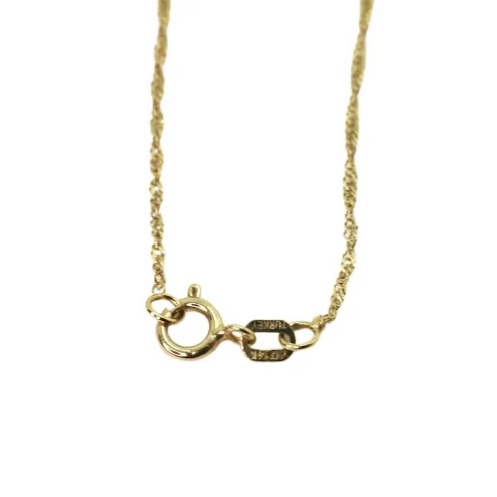 Tassel Lariat Rope Chain Necklace 14K - image 3