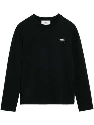 AMI o1s22i1n0924 Unisex Long-Sleeved T-Shirt in Bl