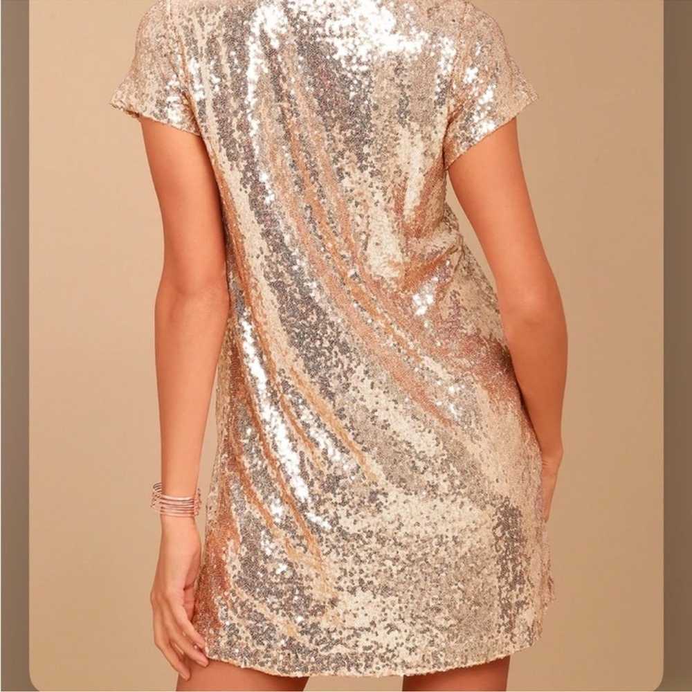 Other Lulus Light Up the Night Champagne Sequin S… - image 3