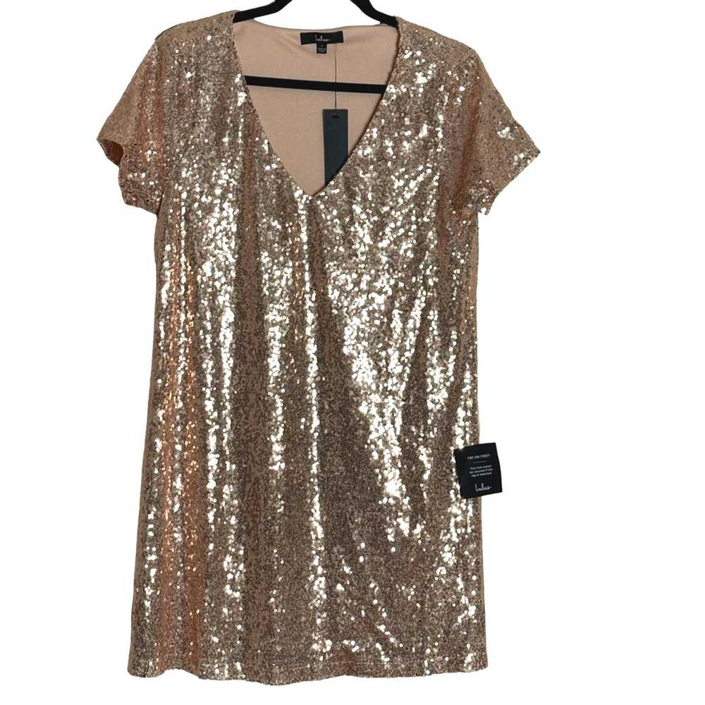 Other Lulus Light Up the Night Champagne Sequin S… - image 5