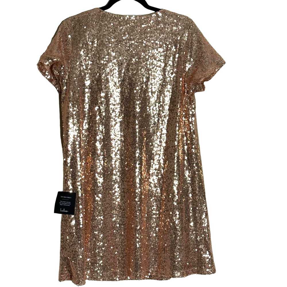 Other Lulus Light Up the Night Champagne Sequin S… - image 6