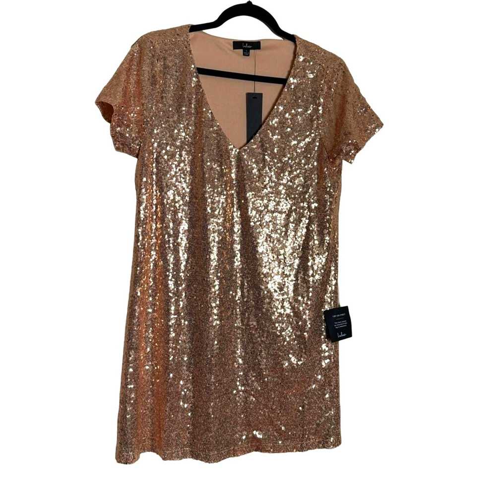 Other Lulus Light Up the Night Champagne Sequin S… - image 7