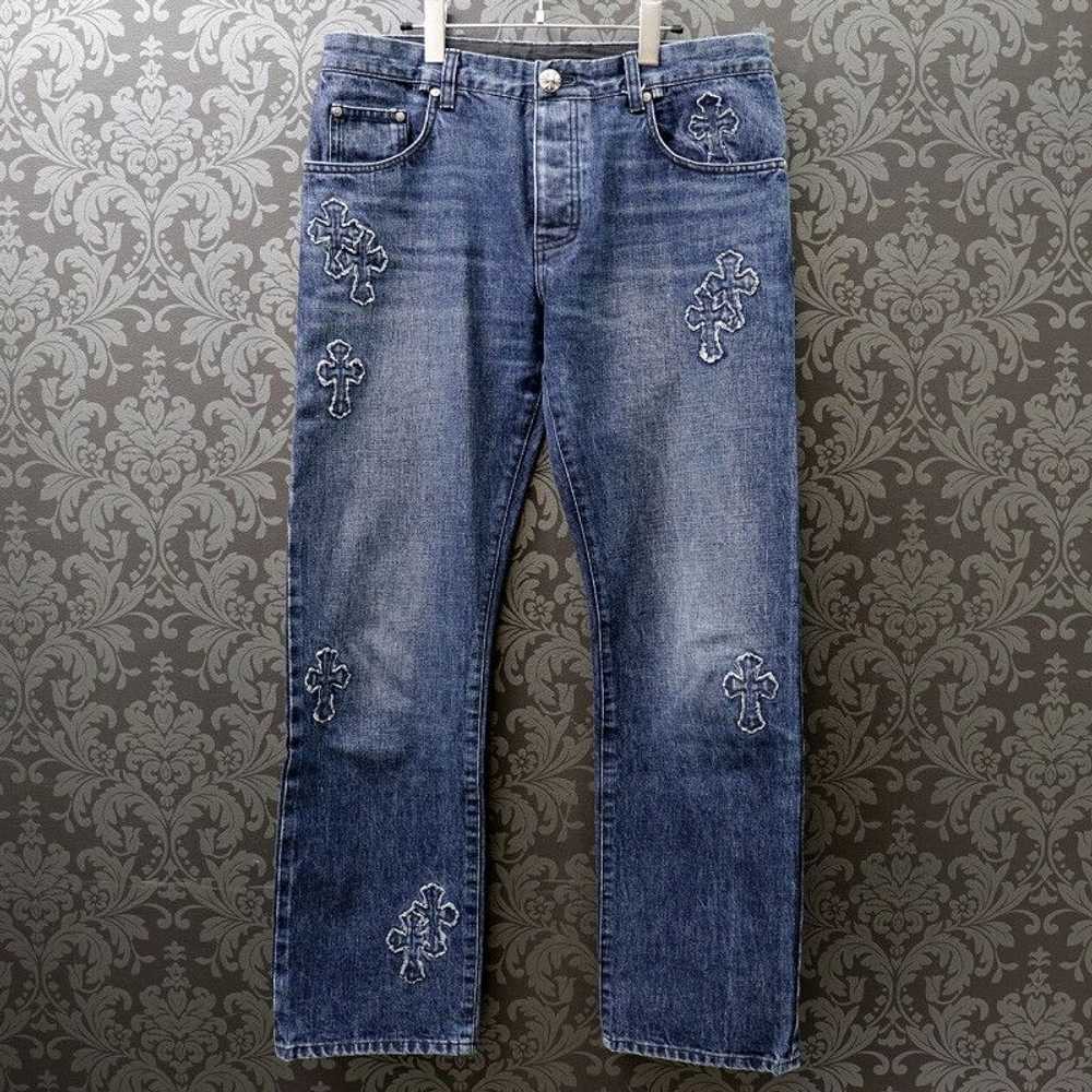 Chrome Hearts Chrome Cross Patch Denim Jeans - image 1