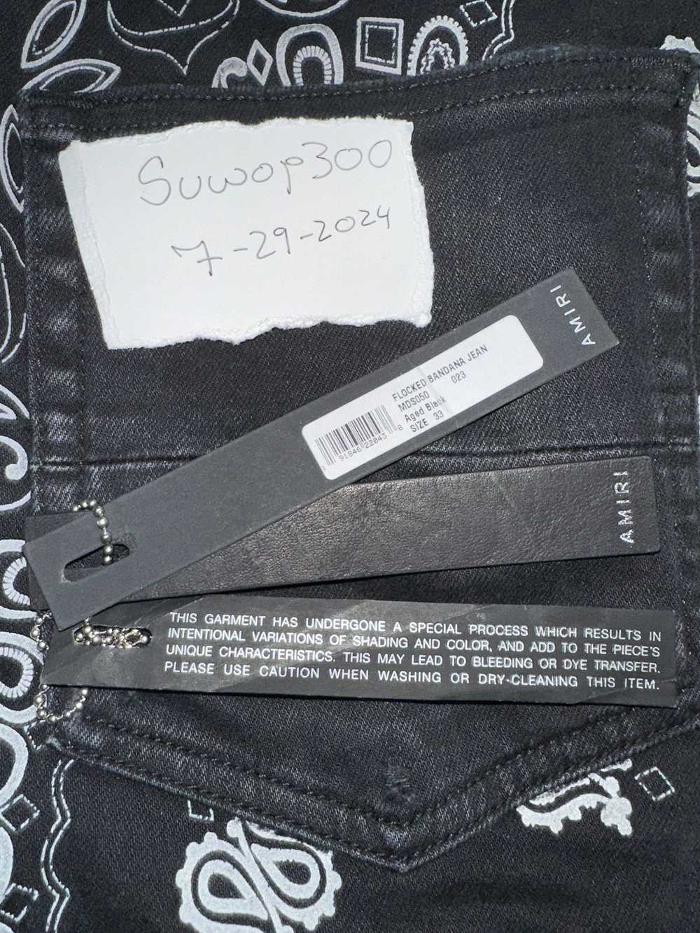 Amiri Sz 33 Amiri Bandana Jeans - image 10