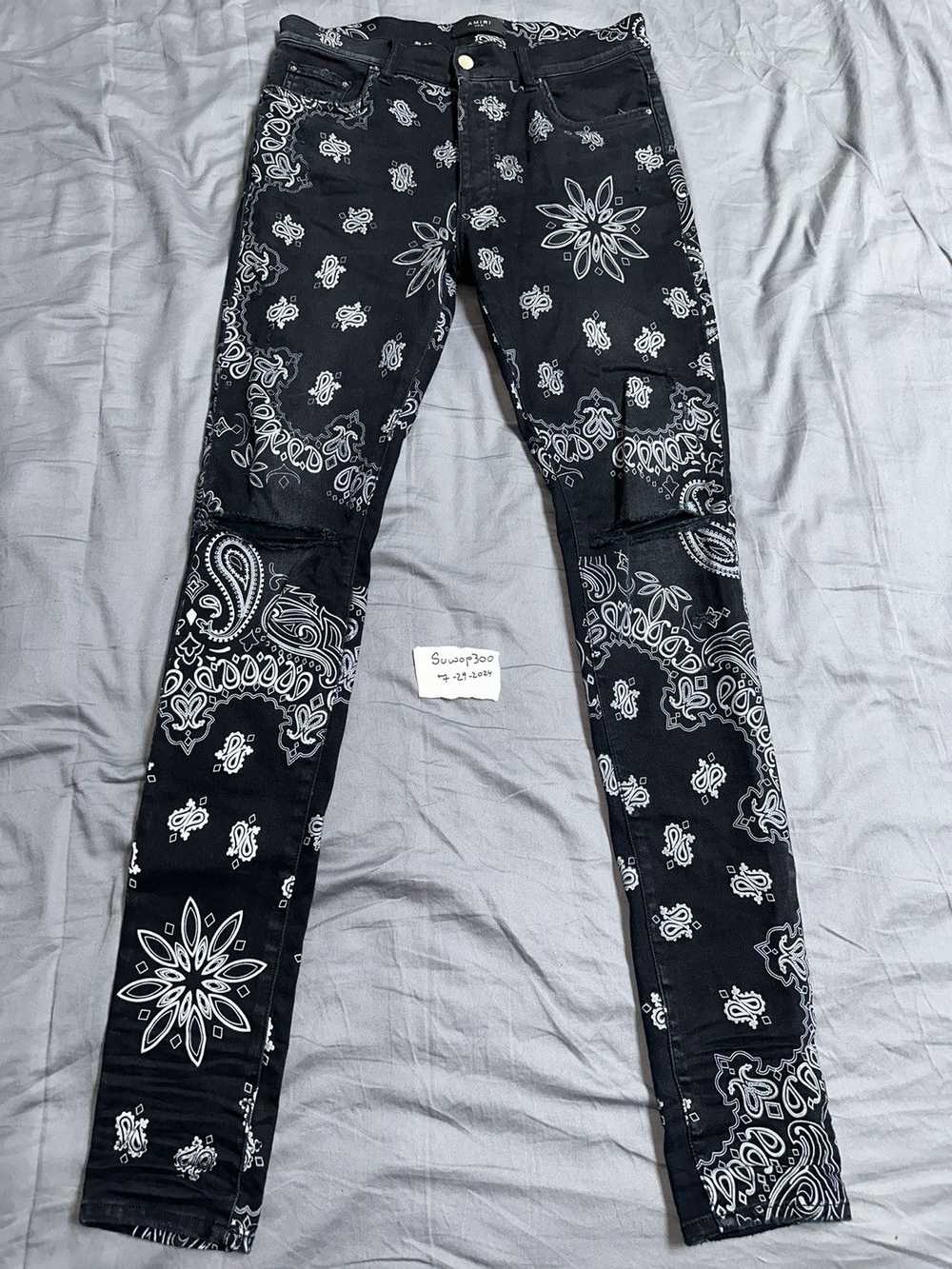 Amiri Sz 33 Amiri Bandana Jeans - image 2