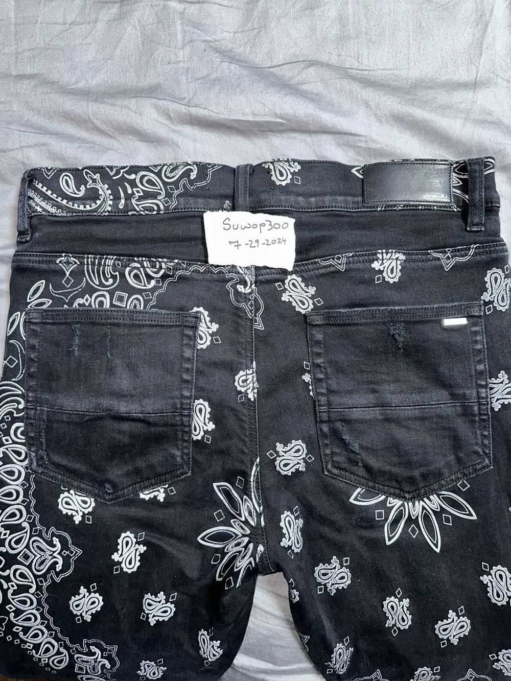 Amiri Sz 33 Amiri Bandana Jeans - image 5