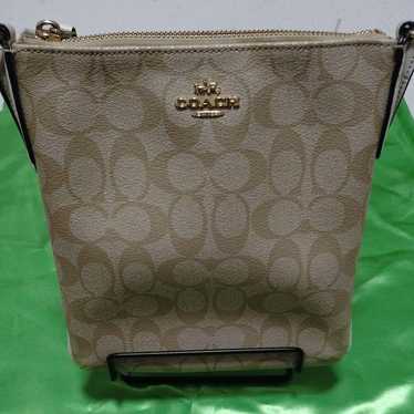 COACH PVC Shoulder Bag Signature Crossbody Beige - image 1