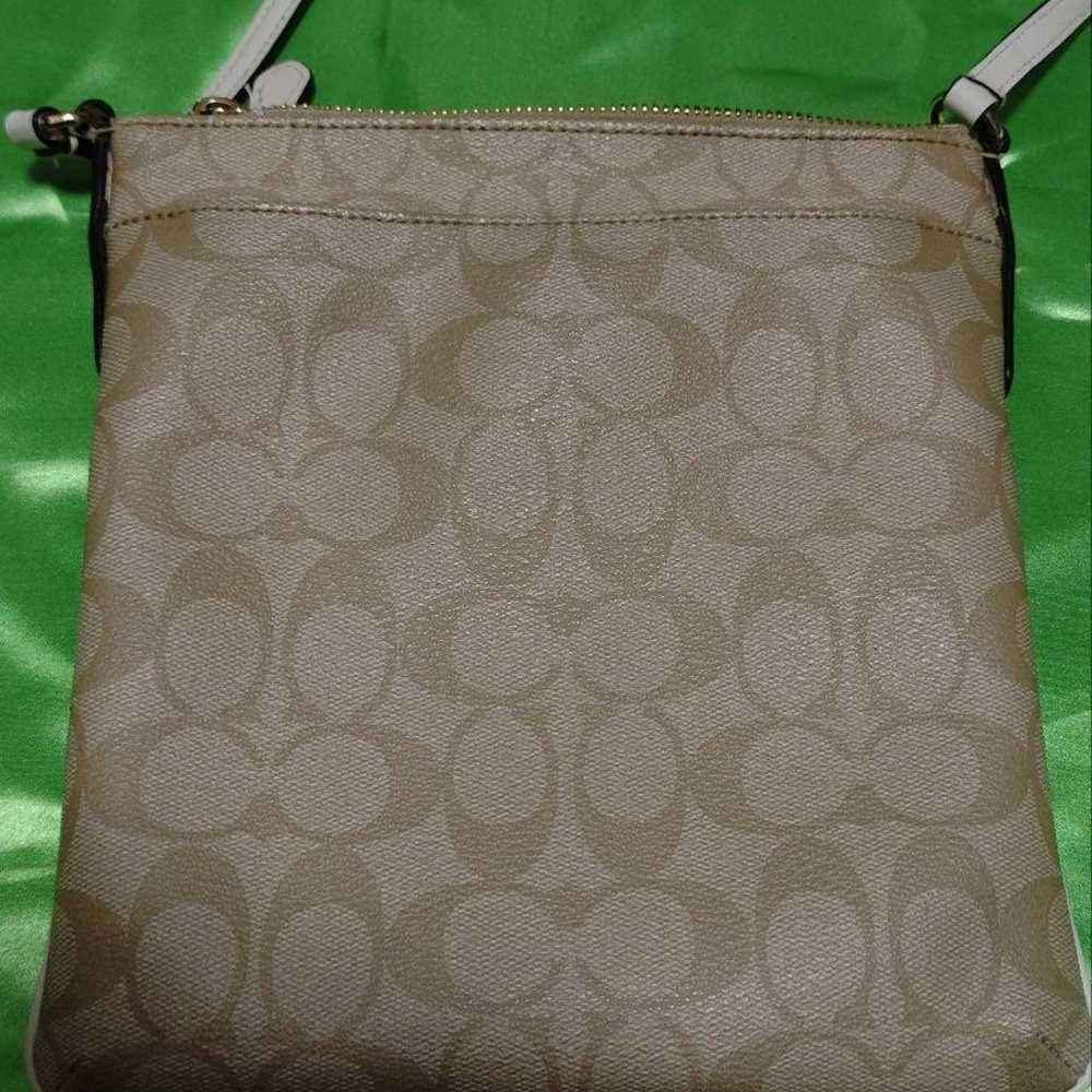 COACH PVC Shoulder Bag Signature Crossbody Beige - image 3