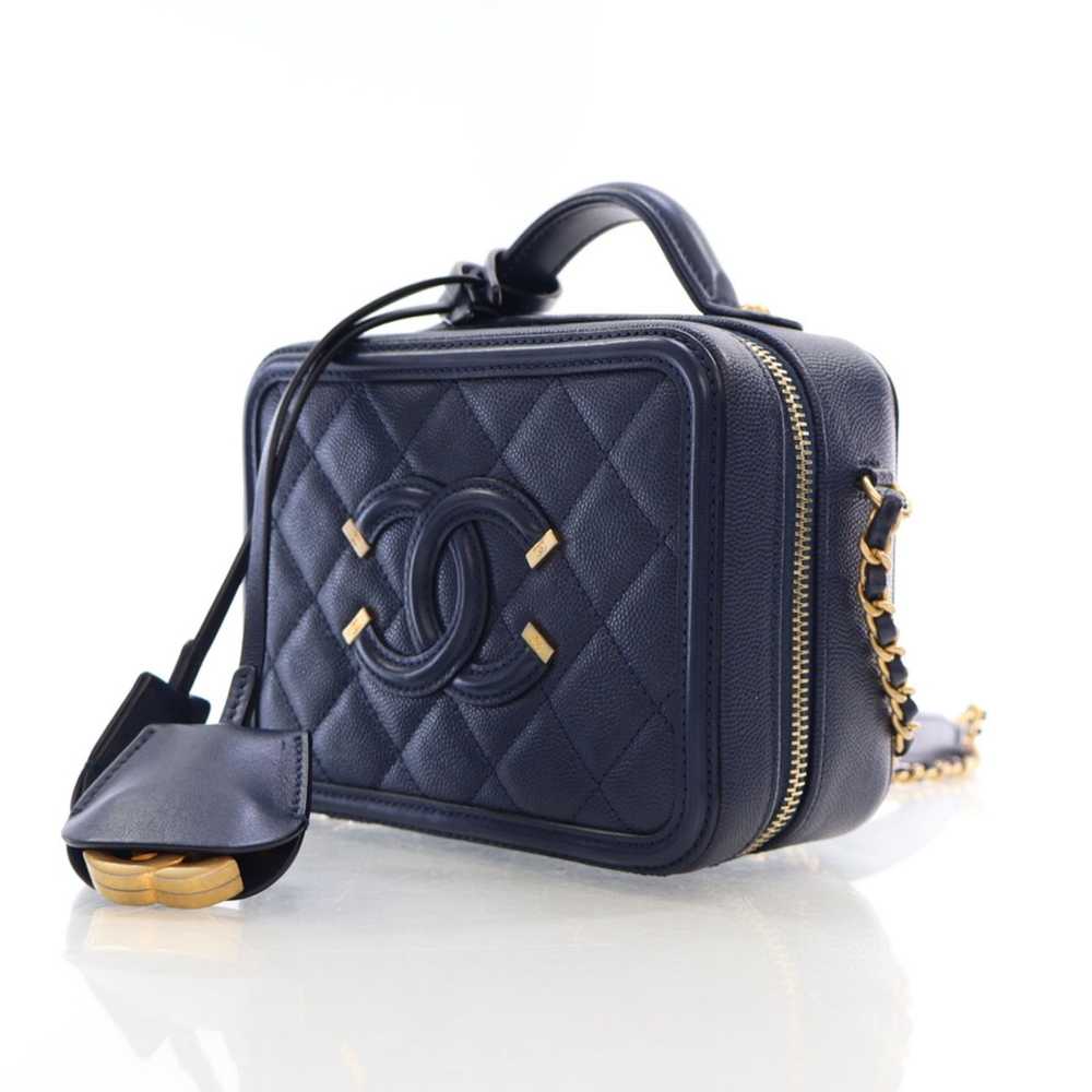 Chanel Chanel Filigree Vanity Mini Navy Caviar - image 6