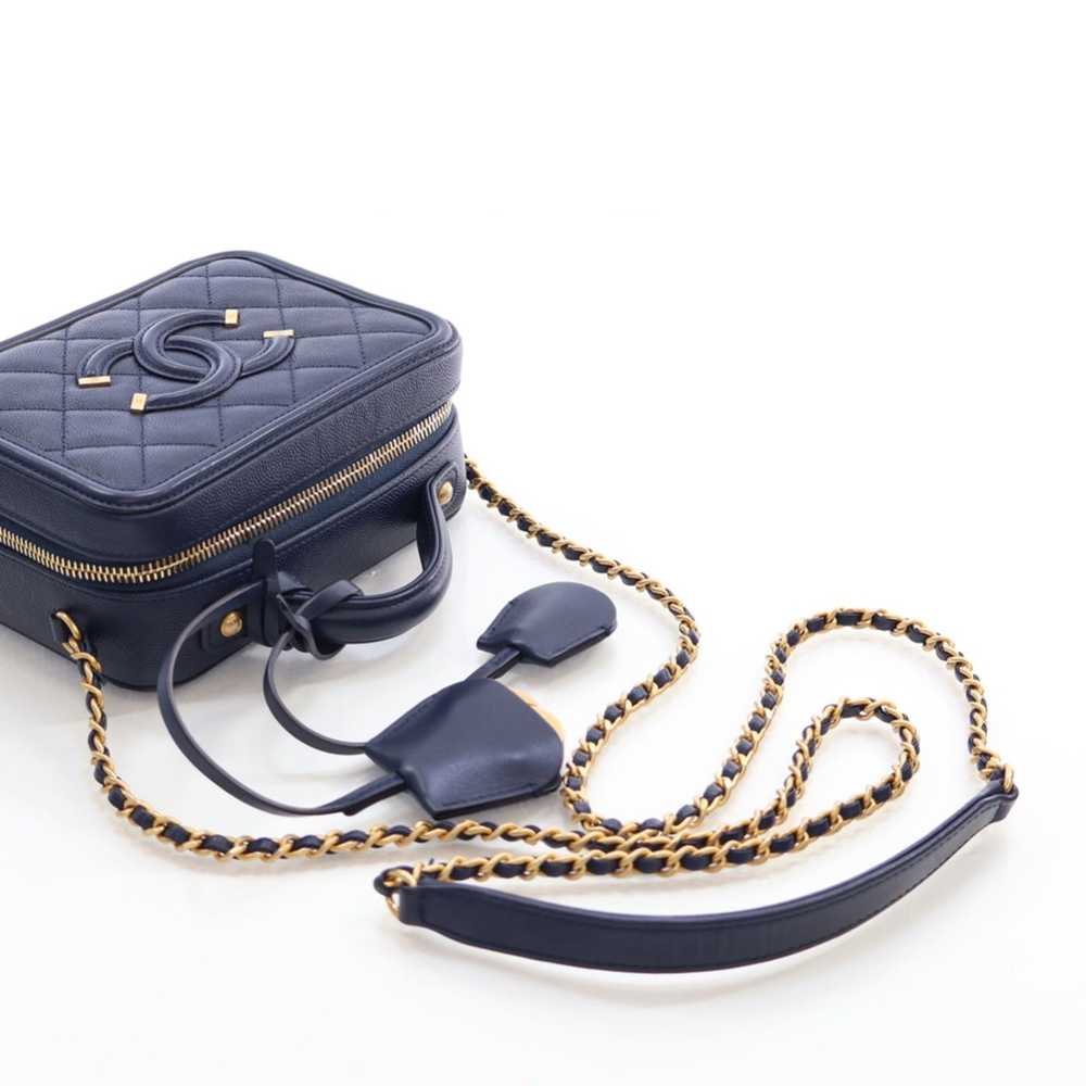 Chanel Chanel Filigree Vanity Mini Navy Caviar - image 7