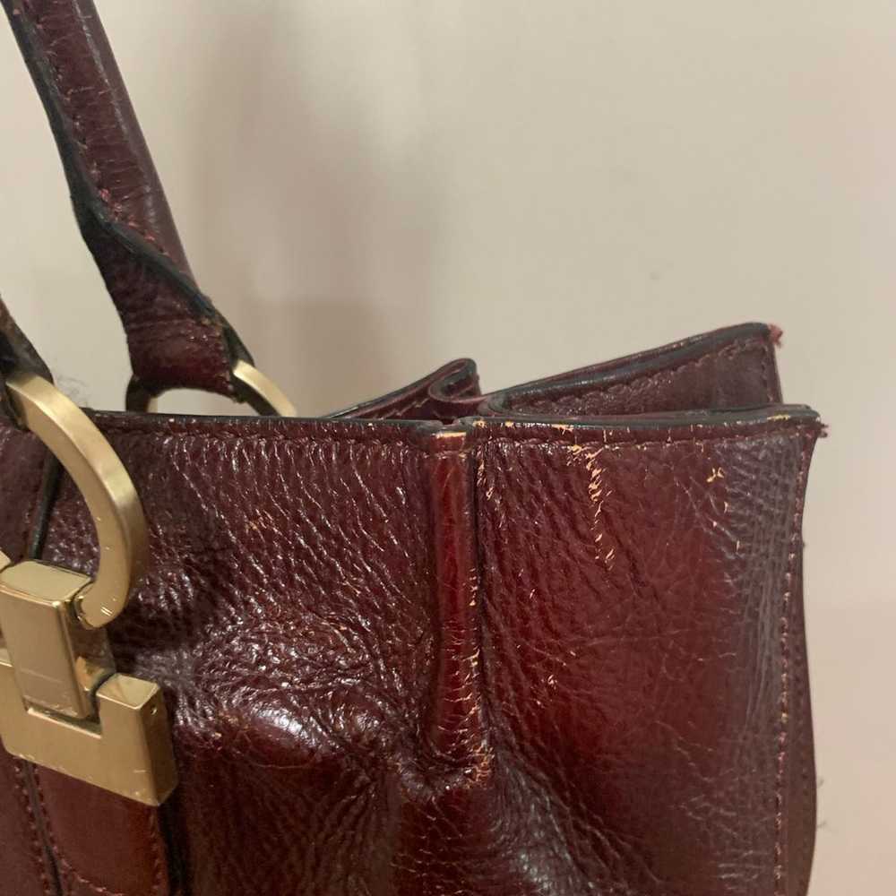 Vintage Etienne Aigner Burgundy, Leather Handbag - image 4