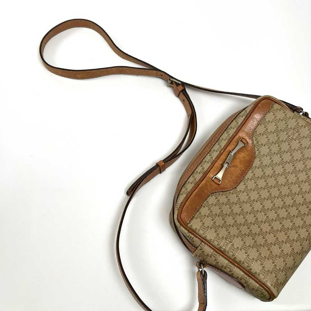 Authentic Vintage Celine Monogram Crossbody Canva… - image 2