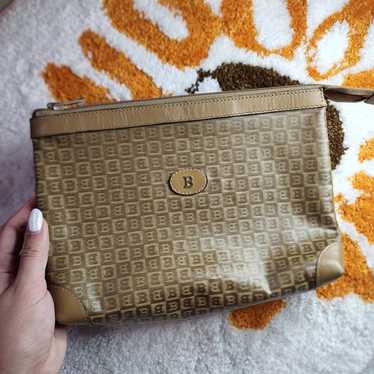 Bally Vintage Canvas Clutch Bag - image 1