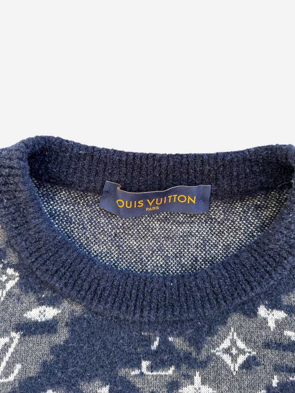 Louis Vuitton Louis Vuitton Navy Distressed Monog… - image 3