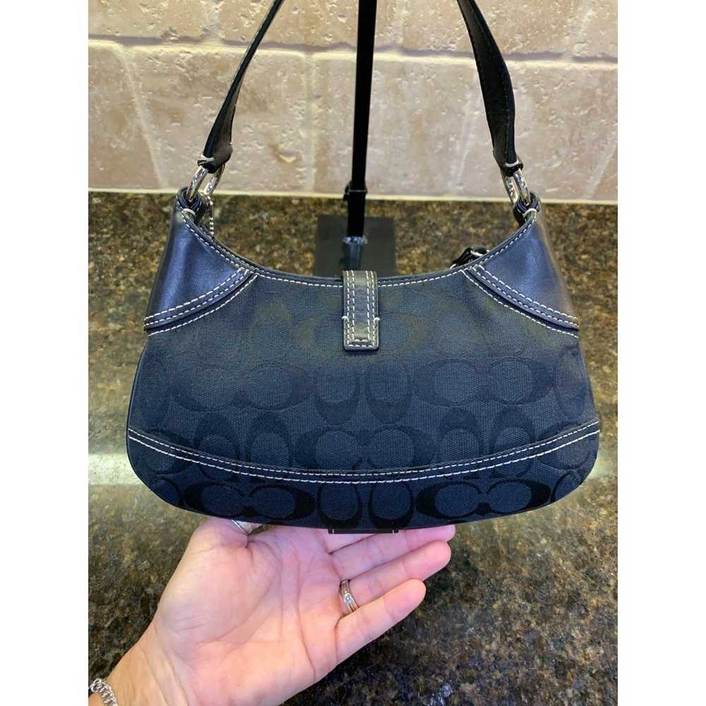 Vintage Coach Signature C Sufflette Black Canvas … - image 5