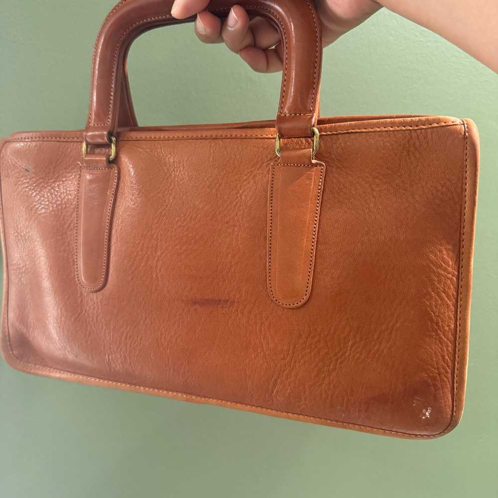 Vintage Coach British Tan Small Slim Satchel - image 6