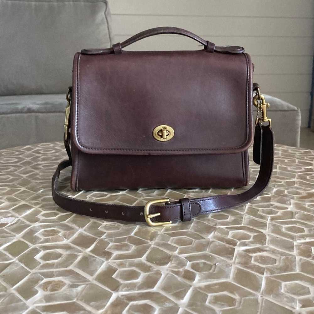 Coach leather court vintage 9870 in ‘walnut brown’ - image 2