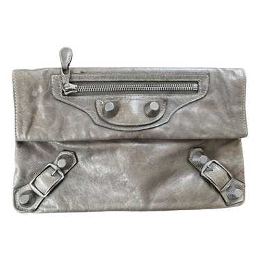 Balenciaga Envelop leather clutch bag