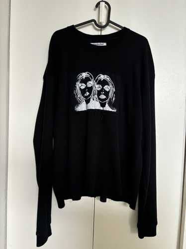 Rye Decker Rye Decker Waffle Knit “Faces” Sweater