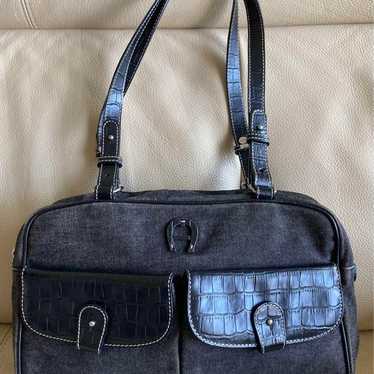 AIGNER Long Handle Boston Bag Dark Gray - image 1