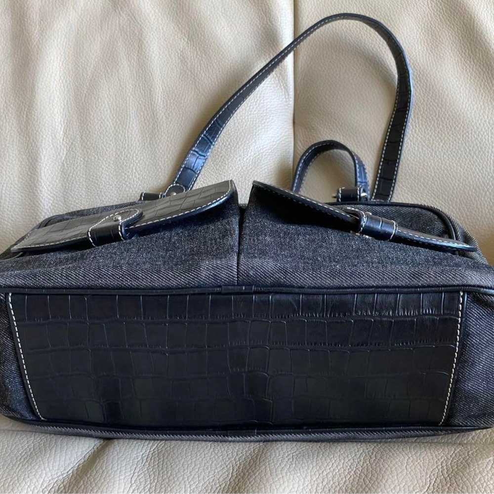 AIGNER Long Handle Boston Bag Dark Gray - image 8