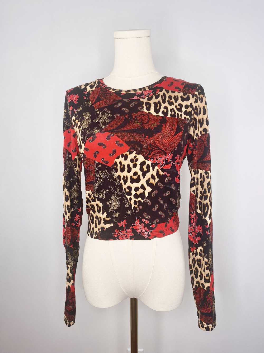 Alice + Olivia Patchwork Leopard & Paisley Sweate… - image 3