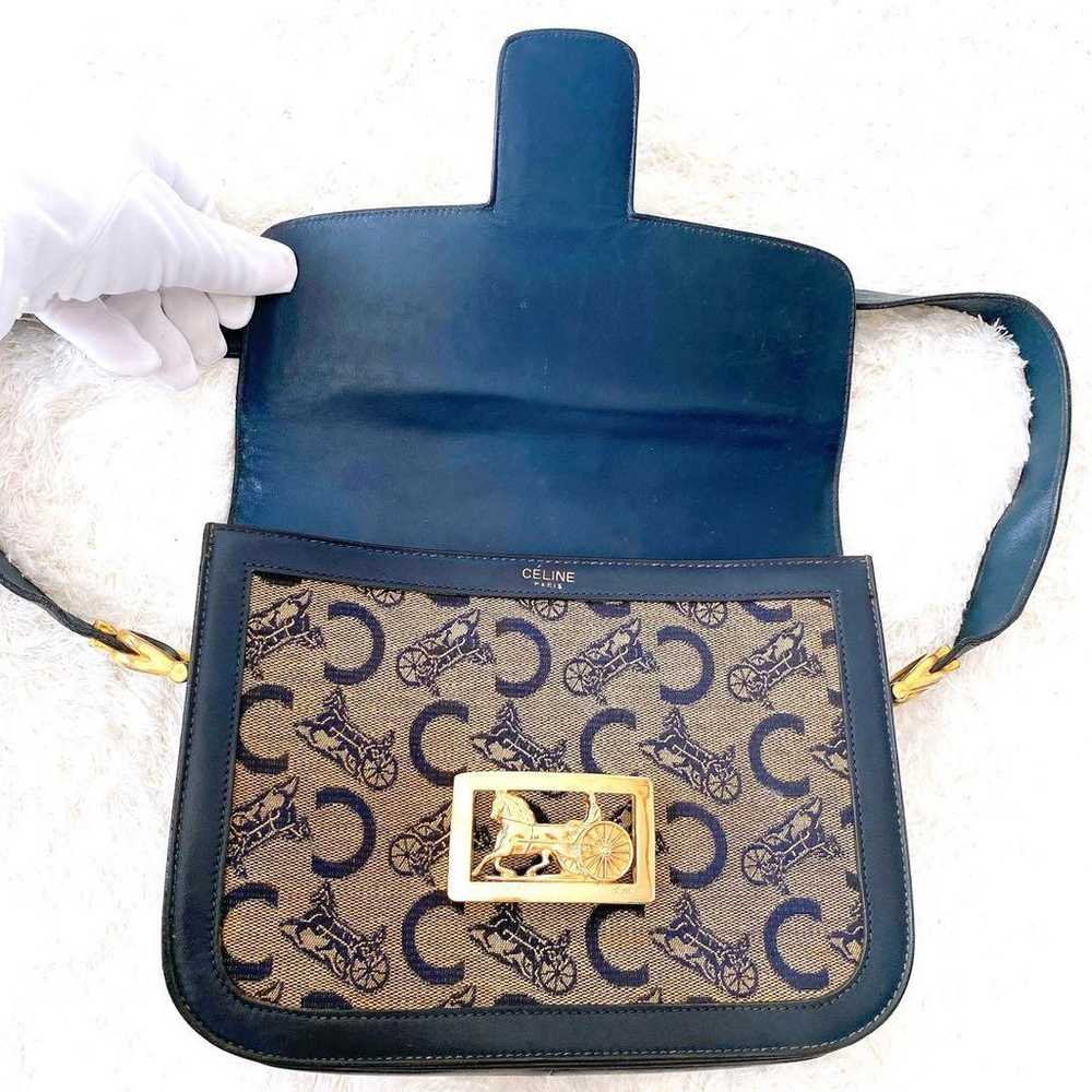 CELINE C Macadam C Salky Shoulder Bag Carriage Ha… - image 7