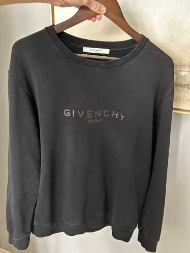 Givenchy Distressed Logo Crewneck