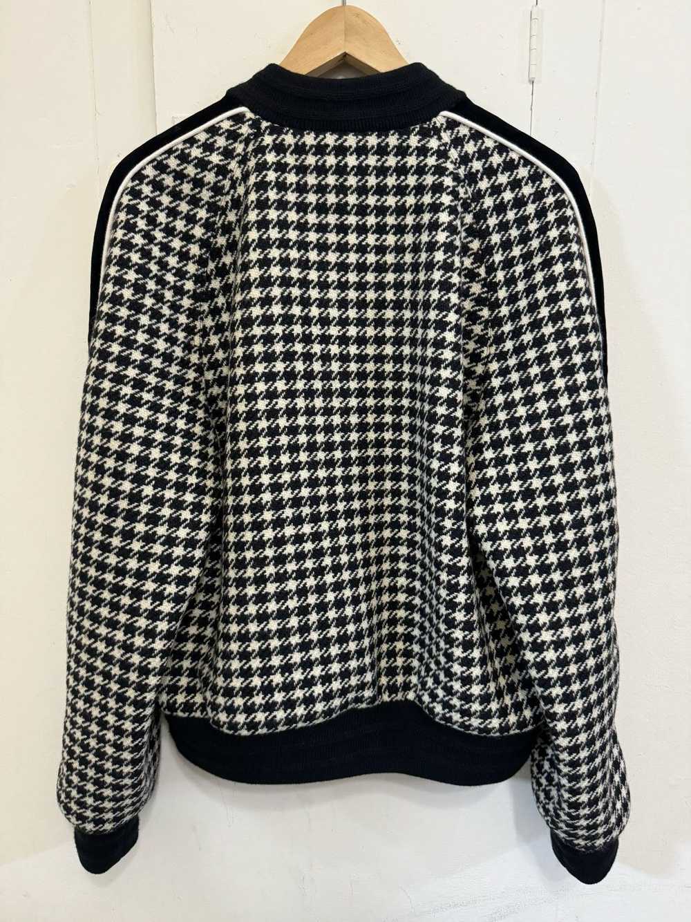 Gucci HA HA HA Houndstooth Dove Heart Wool Bomber… - image 2