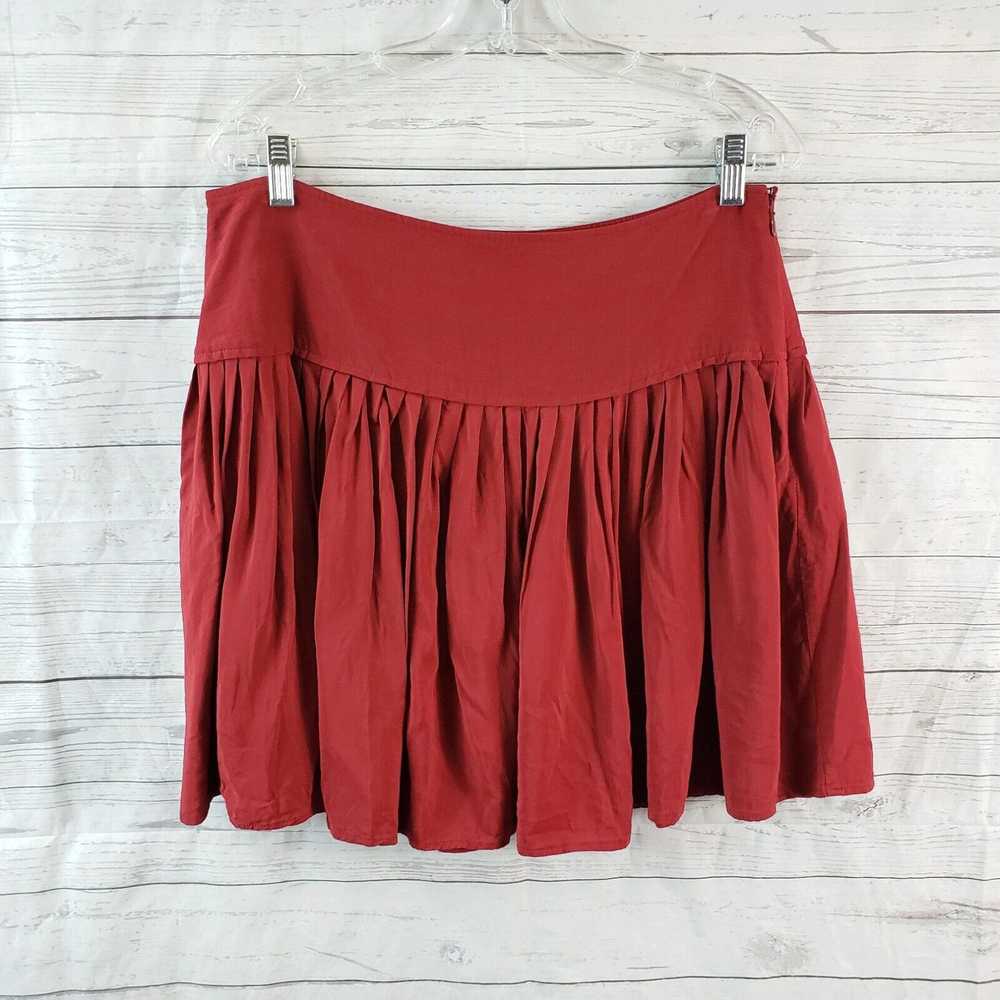 Loft Ann Taylor LOFT Womens Skirt Sz 12 Red Pleat… - image 1