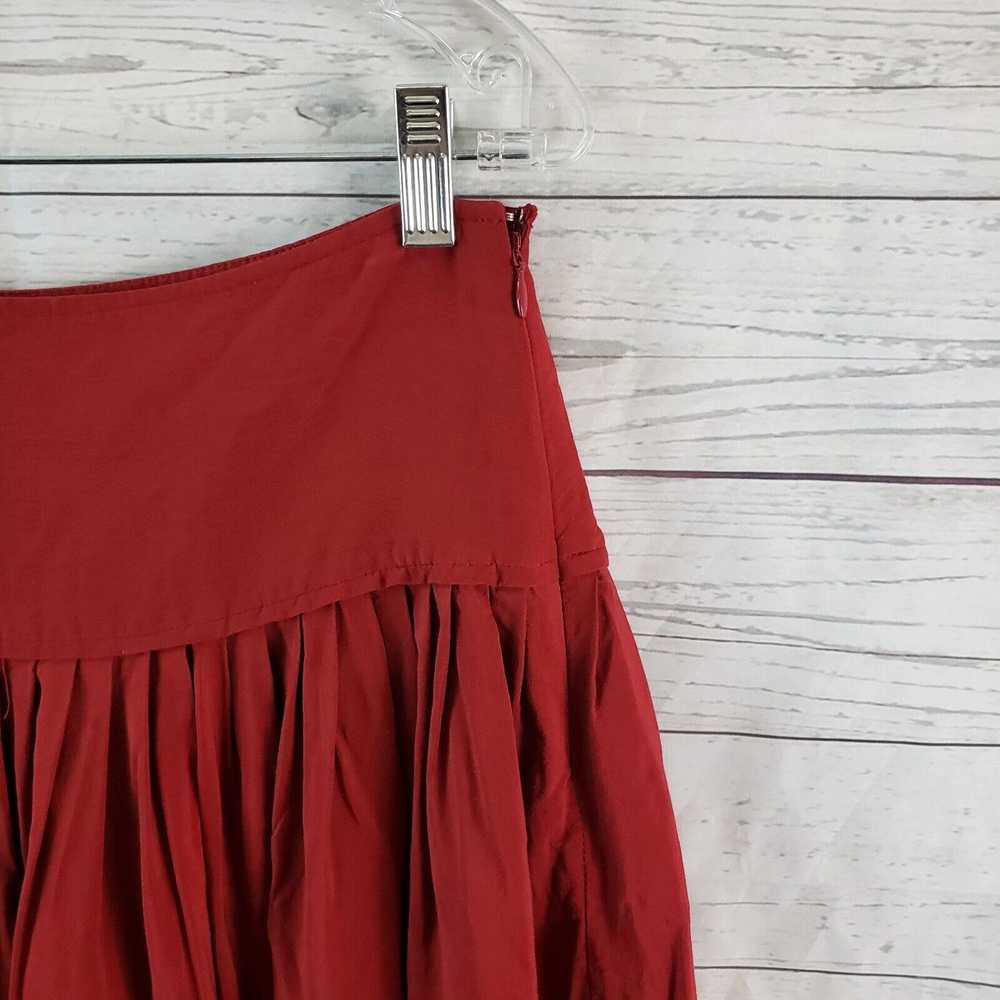 Loft Ann Taylor LOFT Womens Skirt Sz 12 Red Pleat… - image 2