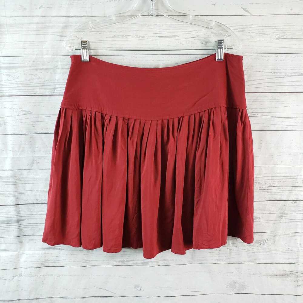 Loft Ann Taylor LOFT Womens Skirt Sz 12 Red Pleat… - image 3