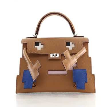 Hermes Hermes Mini Picto Kelly Doll Biscuit Epsom