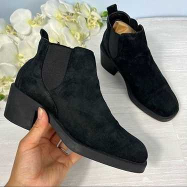 Vintage Active Air Black Suede Square Toe Ankle B… - image 1