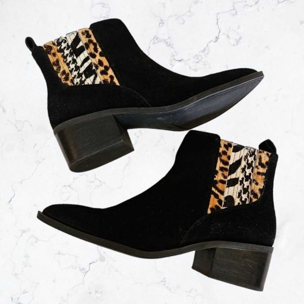 Crown Vintage Tolana 2 Black Suede Leopard Zebra … - image 1