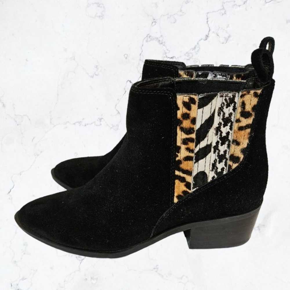 Crown Vintage Tolana 2 Black Suede Leopard Zebra … - image 2