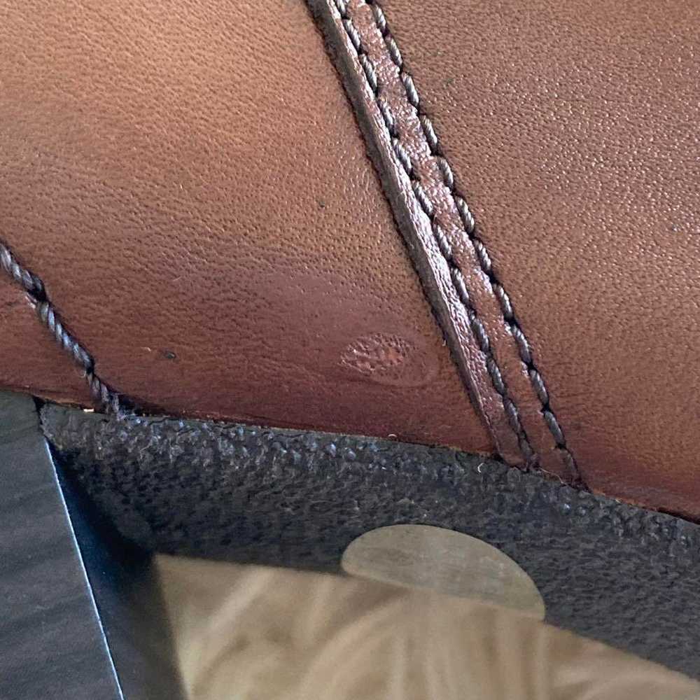 herb Herb Leather Stitch Long Boots Belt Brown - image 12