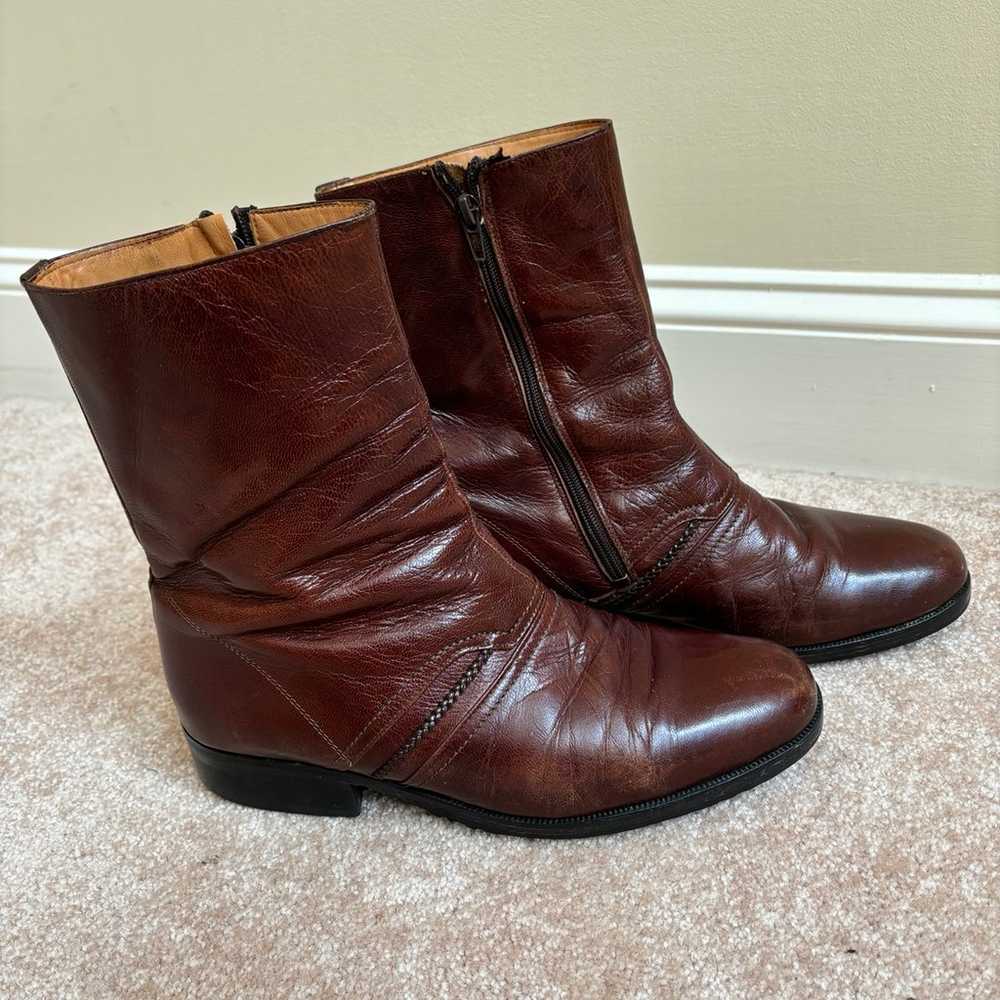 Women’s Givenchy Brown Leather Vintage Boots Size… - image 1