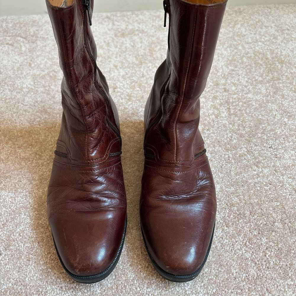 Women’s Givenchy Brown Leather Vintage Boots Size… - image 2