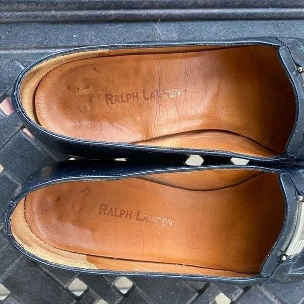 Vintage Ralph Lauren Navy-Blue Loafers Leather Sh… - image 8