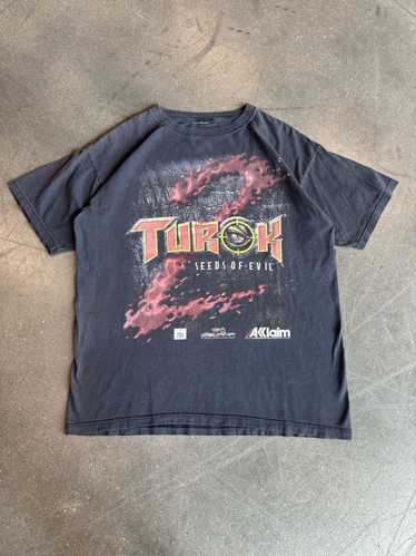 Vintage Turok Seeds Of Evil T-Shirt Black Faded