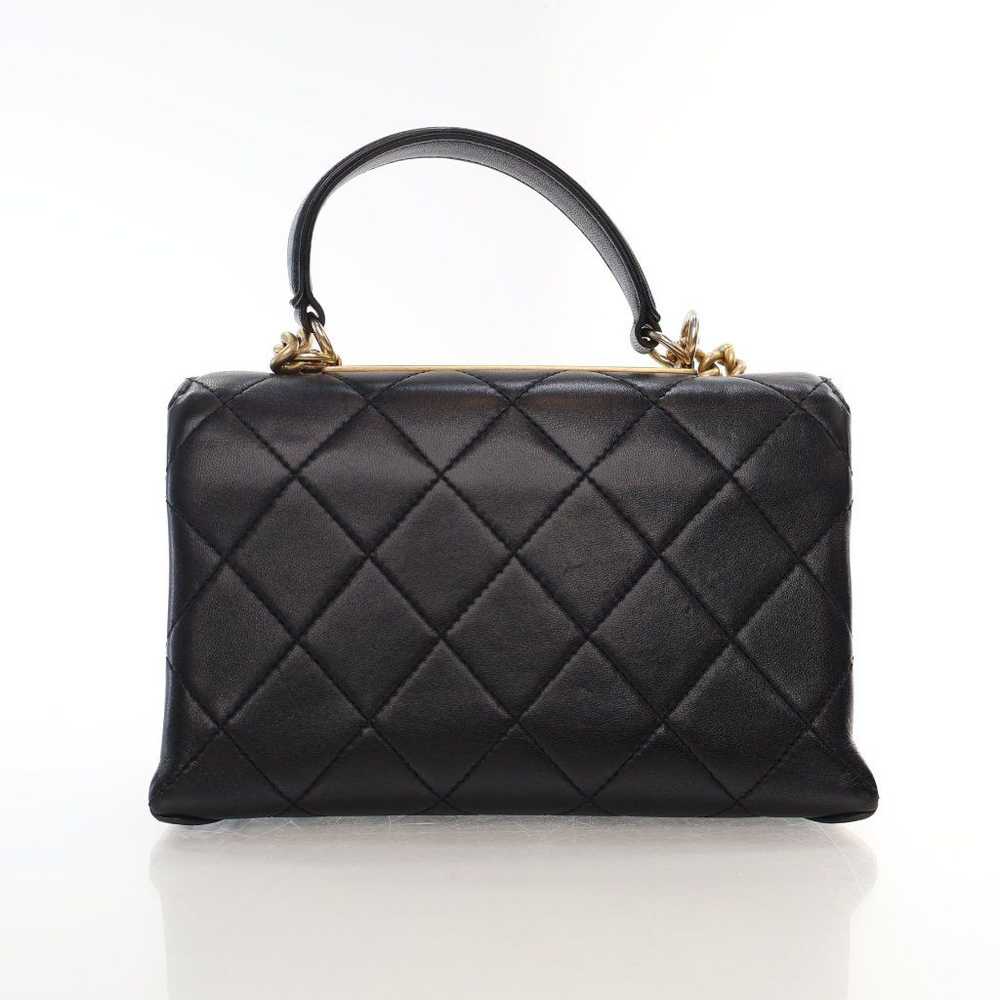 Chanel Chanel Seasonal Top Handle Flap Black Calf… - image 11