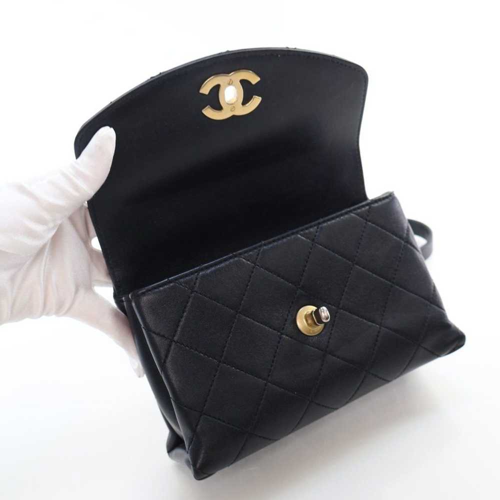 Chanel Chanel Seasonal Top Handle Flap Black Calf… - image 12