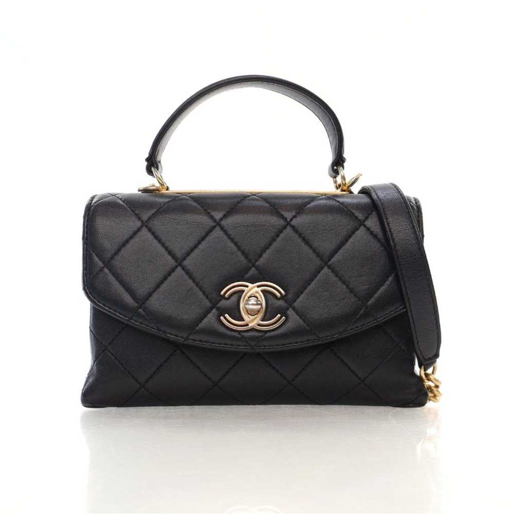 Chanel Chanel Seasonal Top Handle Flap Black Calf… - image 1