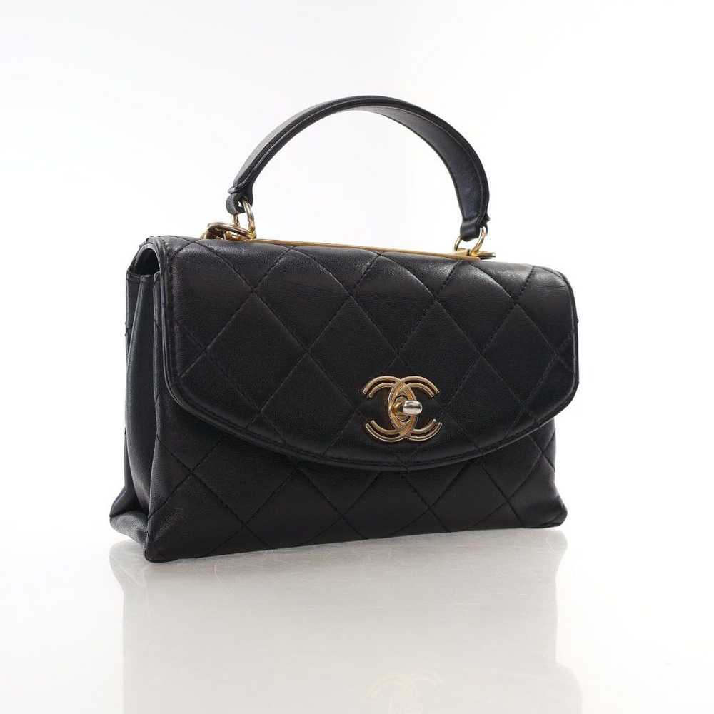 Chanel Chanel Seasonal Top Handle Flap Black Calf… - image 2