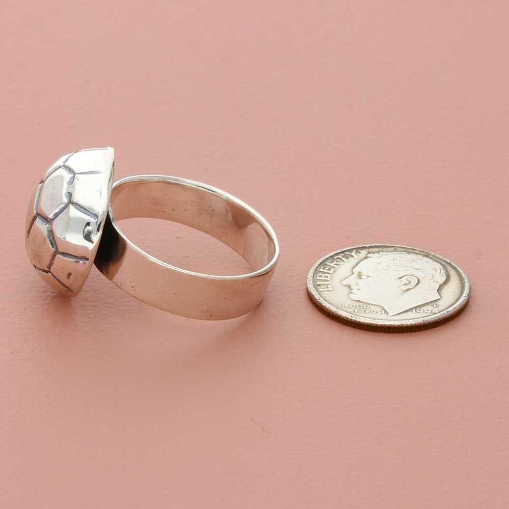 Sterling Silver sterling silver soccer ball dome … - image 2