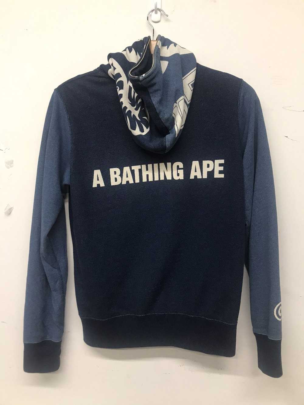 Bape BAPE Indigo Tiger Shark full zip hoodie Size… - image 2