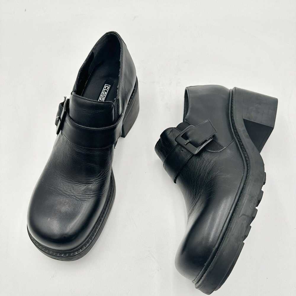 Vintage 90's Y2K Cloud9 Chunky Platform Black Buc… - image 2