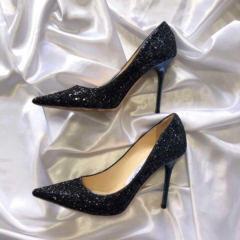 【Excellent Condition】Jimmy Choo Glitter Pumps Hee… - image 4